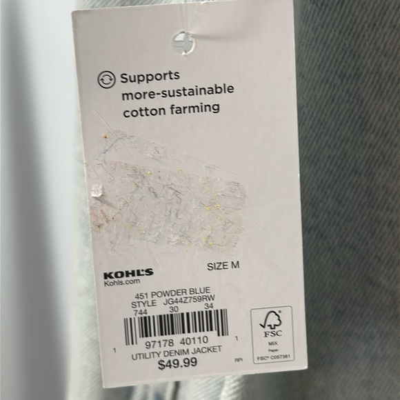 NWT SO Light Blue Denim Jean Jacket in Size‎ M - Picture 15 of 16